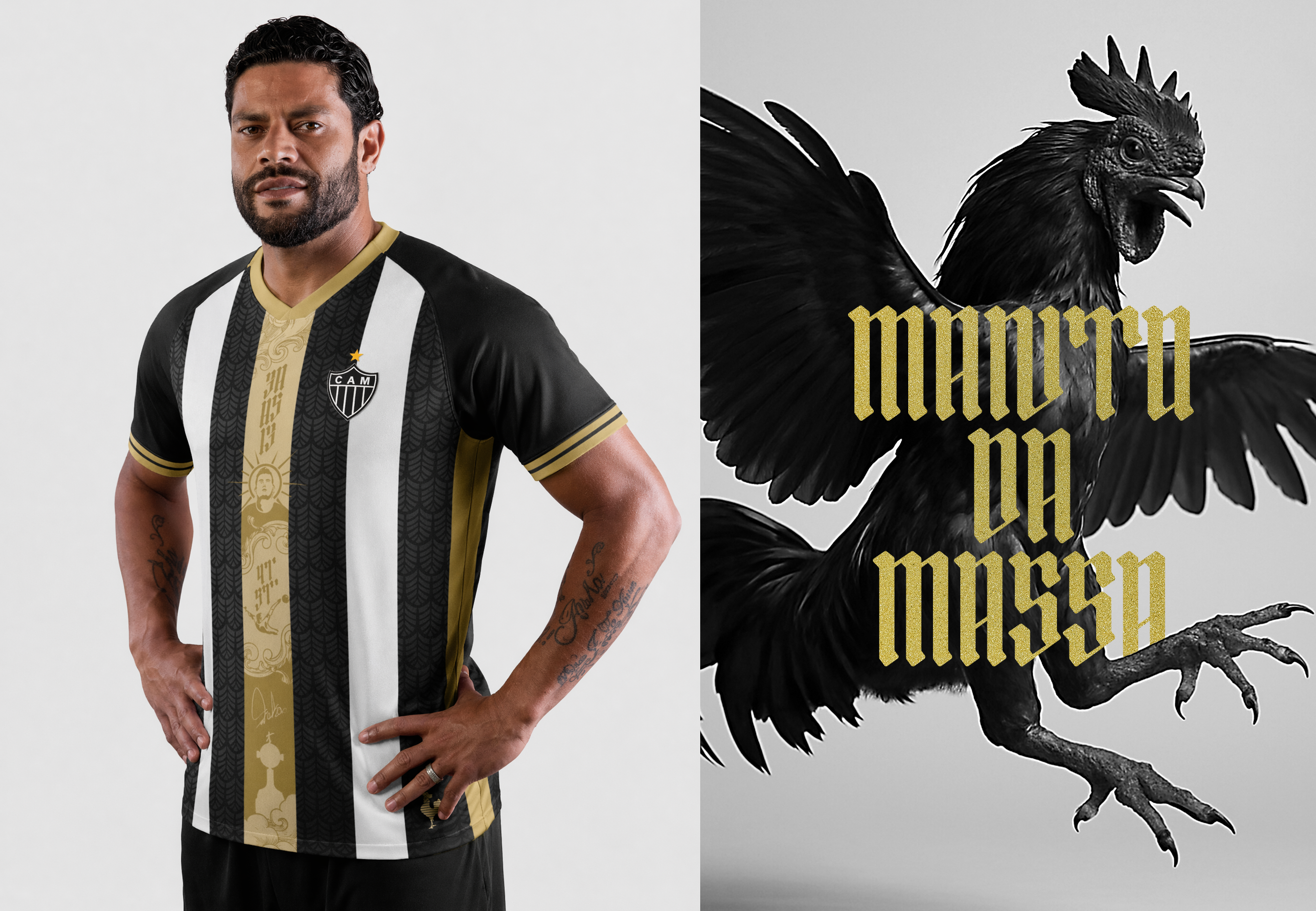 Mockup da camisa Manto da Massa vestida pelo jogador Hulk